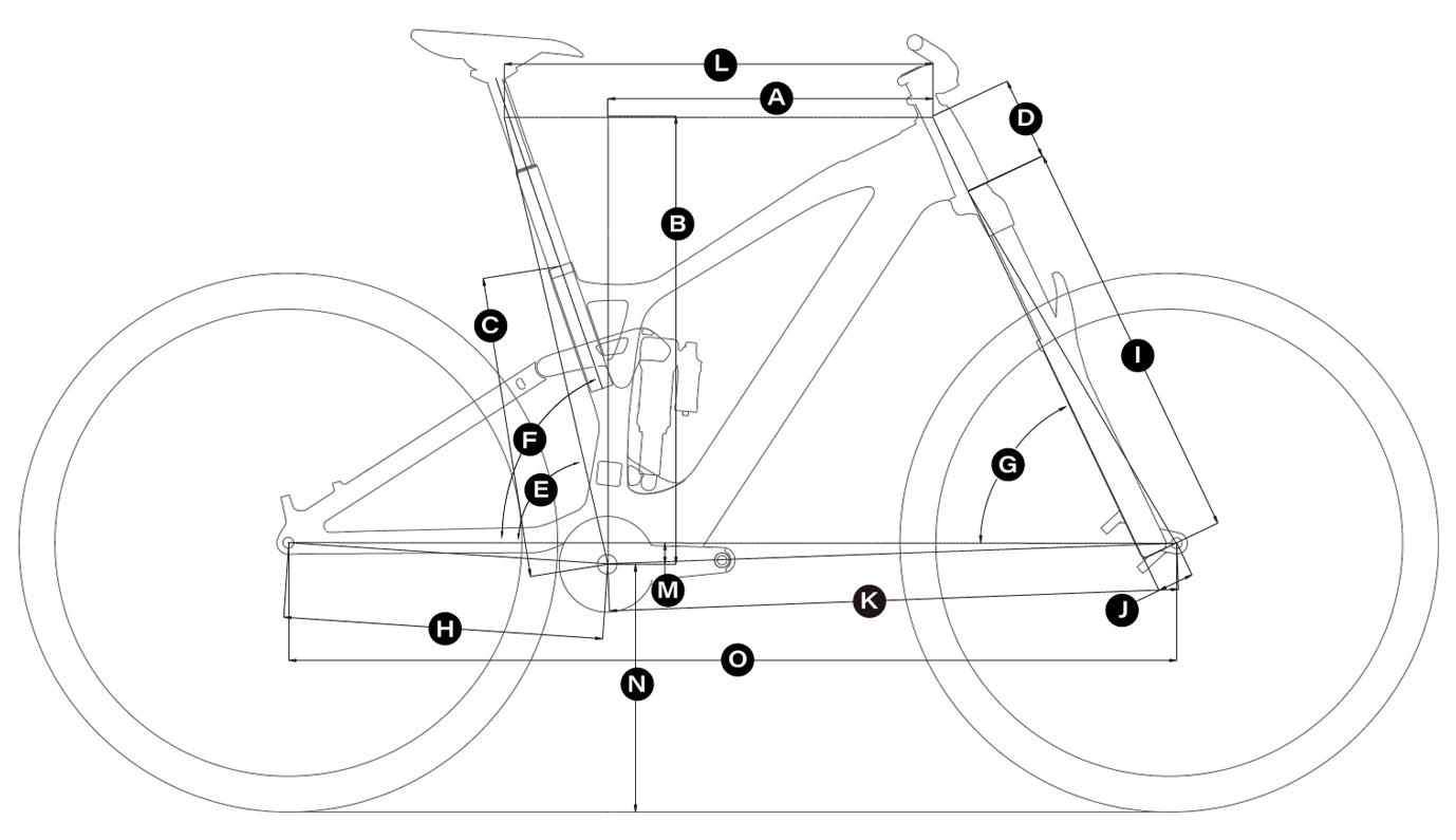 Geometry-of-Teewing-Turbo-Force-electric-mountain-bikes