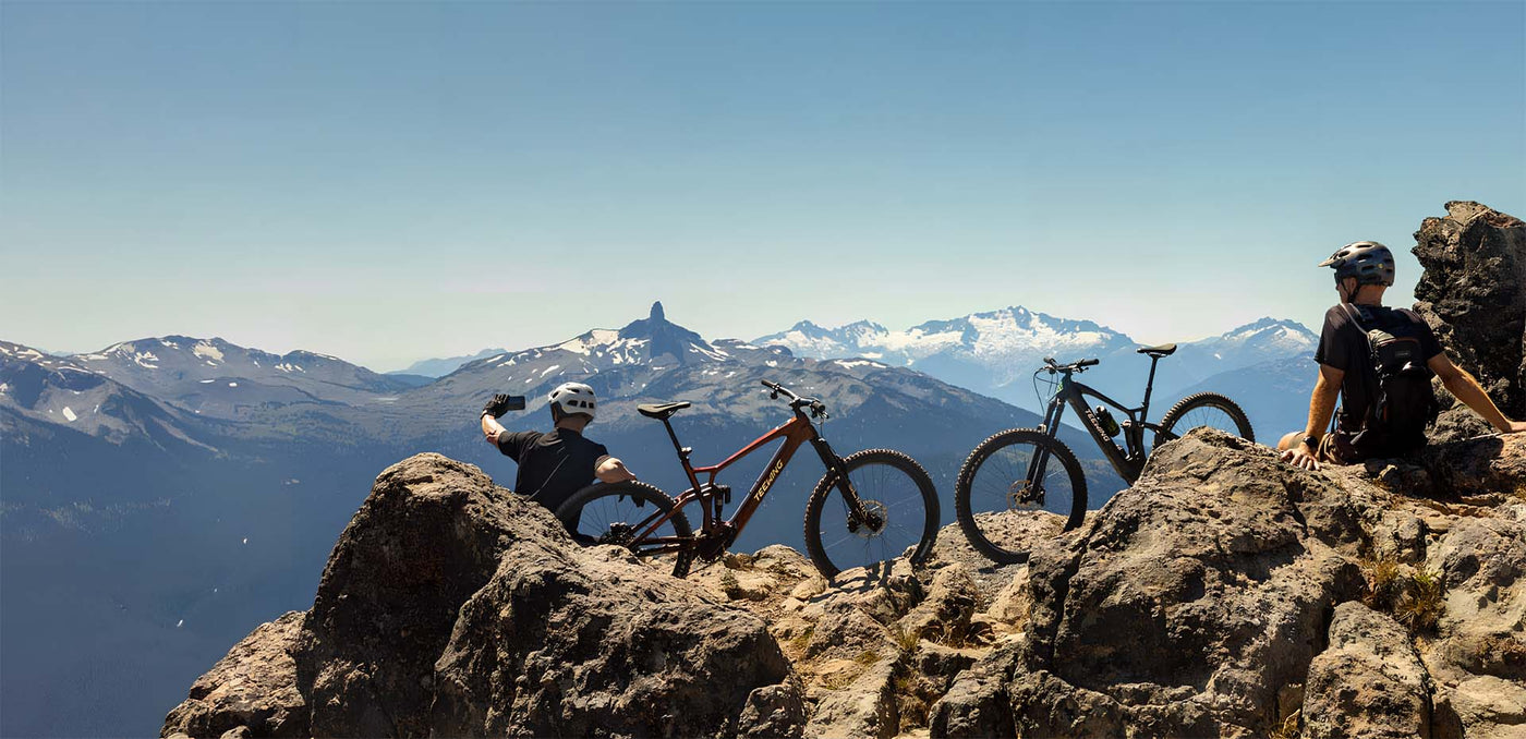 Teewing Elctric Mountain Bikes riding on mountains